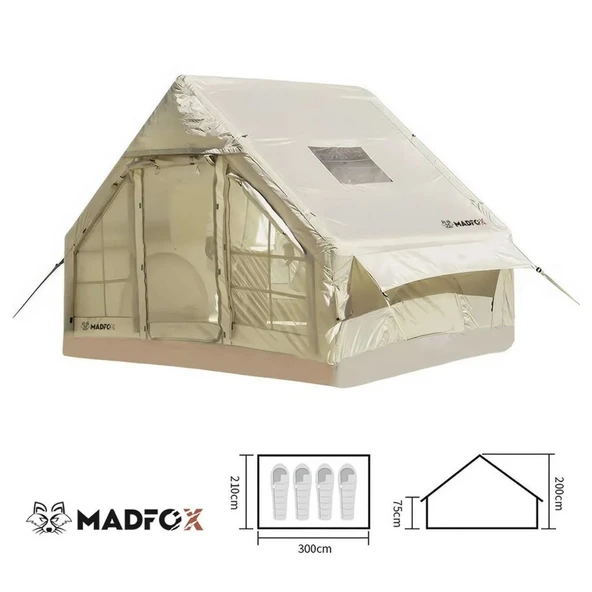 Şişme Çadır - Baca Çıkışlı - Madfox - Bigless Glamping Cotton Inflatable - 2