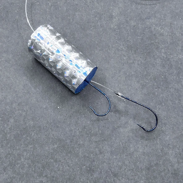 Çinekop Hazır Takım - Fishack - İki İğneli - Fırdöndülü - Parlak Mantarlı - 3