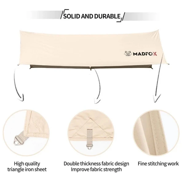 Çadır Brandası - Madfox - Güneş ve Rüzgar Koruma - OEM Kanvas Tarp 4*3 mt - 2