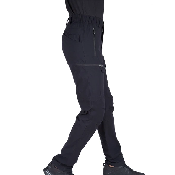Taktikal Outdoor Pantolon - Su Kaydırıcı Kumaş - Kargo Cepli - İnnox - Siyah - 2