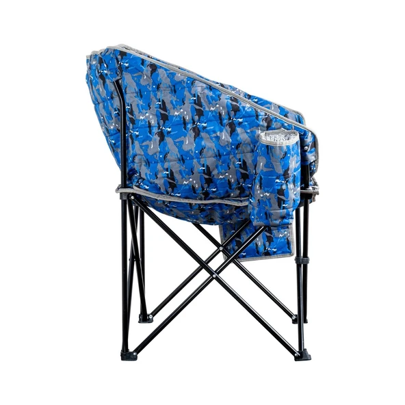 Argeus Balcony Comfort Katlanabilir Kamp Sandalyesi Mavi Kamuflaj - 4