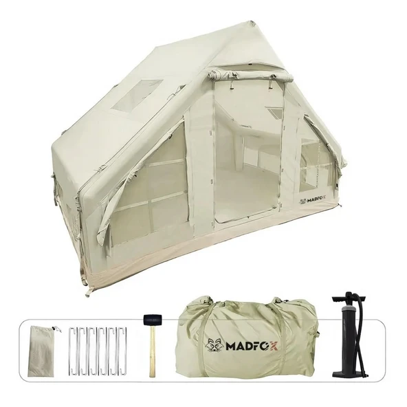 Şişme Çadır - Baca Çıkışlı - Madfox - Bigless Glamping Cotton Inflatable - 3