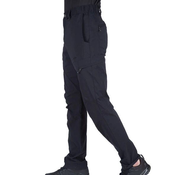 Taktikal Outdoor Pantolon - Su İtici Kumaş - Kargo Cepli - Betula - Siyah - Resim 2