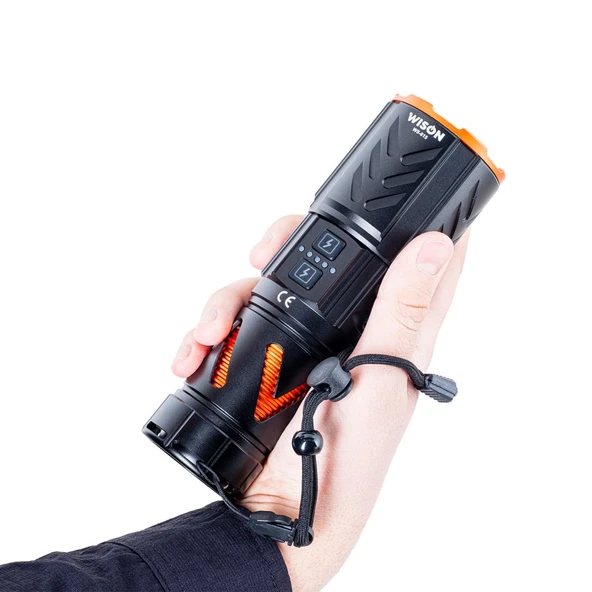 Şarj Edilebilir El Feneri - Wison - 3000 Lümen - 30 Watt - 2