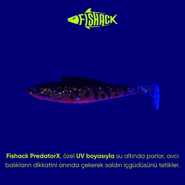 Silikon Balık - 4,5g 85mm - Fishack PredatorX - UV Boyalı - Copper - 7