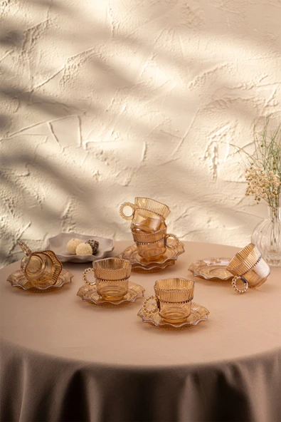 Hatrı Var Amber 80 ml 6'lı Kahve Fincanı Takımı - 2