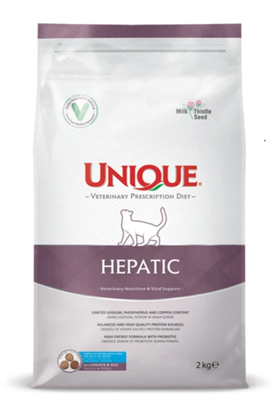 Unique UNİQUE HEPATİC KEDİ MAMASI 2 KG - 1