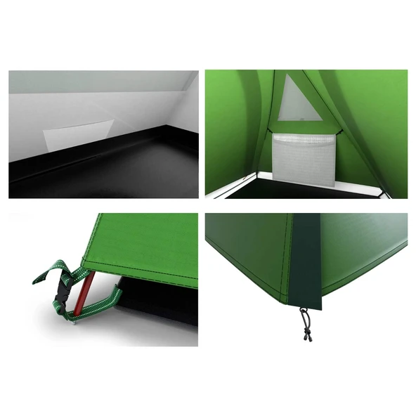 Bronder 4 Kişilik Çadır - 4 Mevsim - Yeşil - Husky - 8