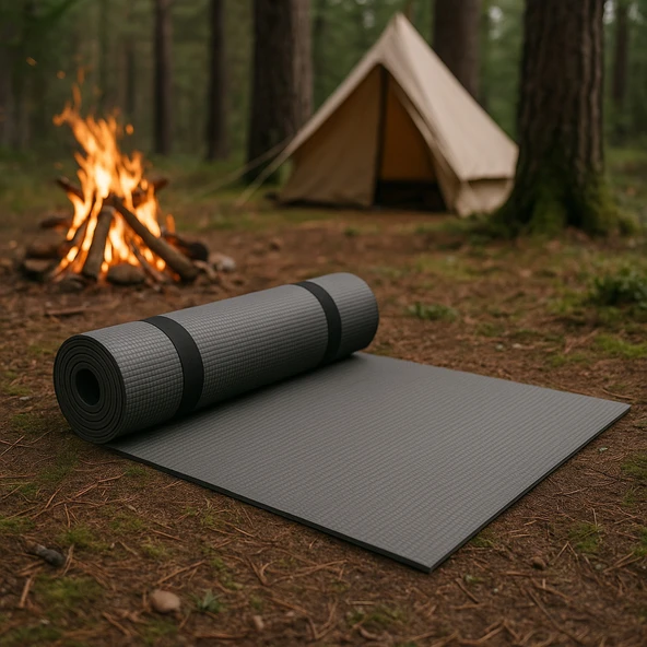 Kamp Matı - Argeus - 10mm Foam Mat - Gri - (60*190 cm) - 4