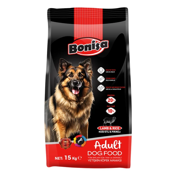 Yetişkin Köpek Maması - Bonisa - Kuzu Etli/Prinçli - 15 Kg
