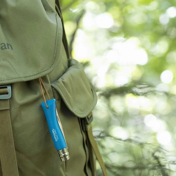 Katlanır Cep Çakısı - Opinel - Gürgen Ağacı Sap - Gök Mavisi - No:7 - 3