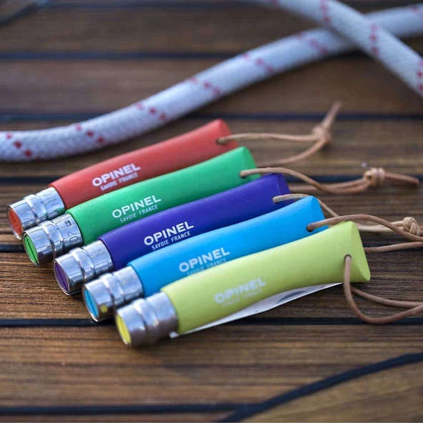 Katlanır Cep Çakısı - Opinel - Gürgen Ağacı Sap - Gök Mavisi - No:7 - 2