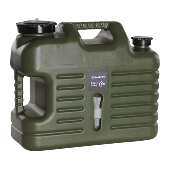 Musluklu Su Bidonu - Madfox Galon Air PE - 18 Litre - Yeşil - 547309