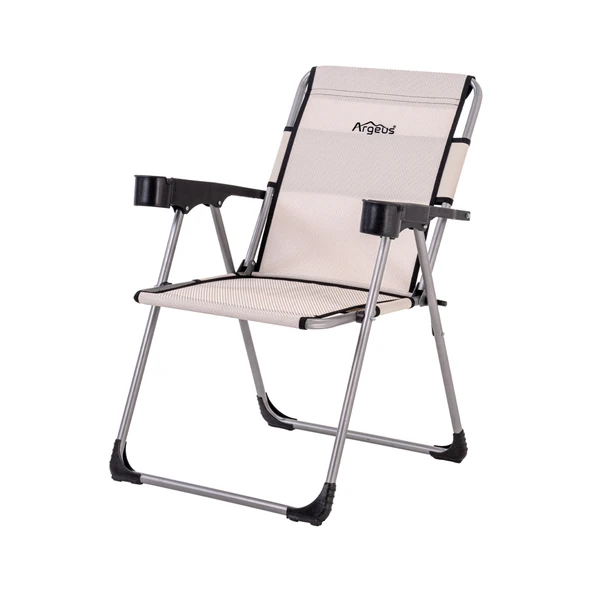 4 Adet Katlanır Kamp Sandalyesi ve Masa Seti - Rock - Bozkır - Bardaklıklı - 140 KG - Resim 7