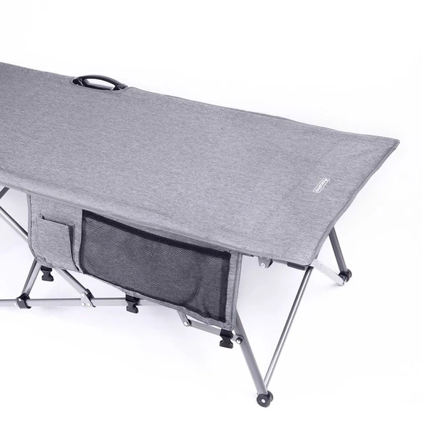 Letto Katlanabilir Kamp Yatağı & Kampet - Orcamp -Cepli - Gri - OUT-2361 - 7