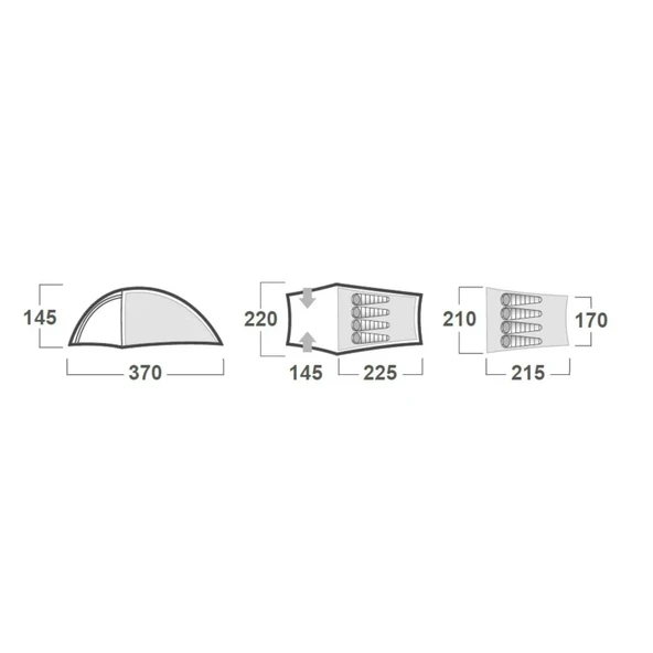 Bronder 4 Kişilik Çadır - 4 Mevsim - Yeşil - Husky - 6