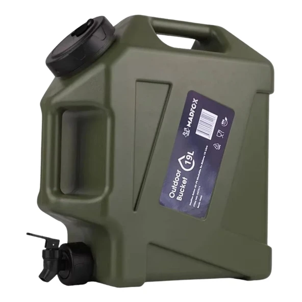 Musluklu Su Bidonu - Madfox Galon Air PE - 19 Litre - Yeşil - 547311