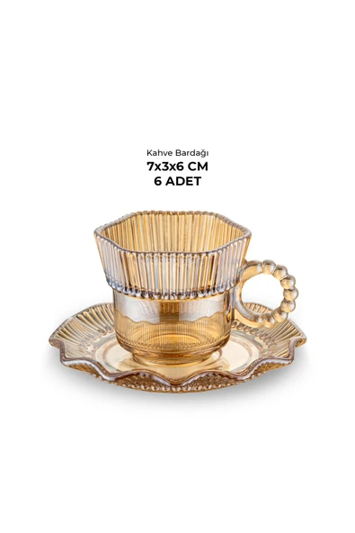Hatrı Var Amber 80 ml 6'lı Kahve Fincanı Takımı - 10
