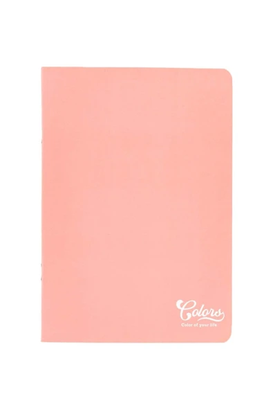 Colors A5 40 Yaprak ÇİZGİLİ Karton Kapak Pembe - 1