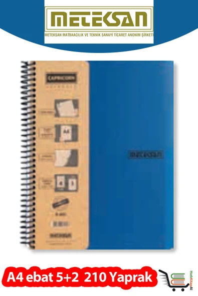 Capricorn Ofis A4 5+2 210 Yaprak PP Kapak Lcvrt - 1