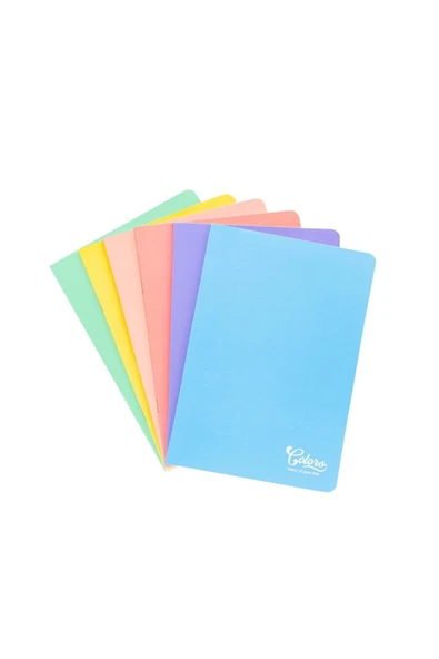 Colors A5 40 Yaprak KARELİ Karton Kapak Sarı - Resim 6