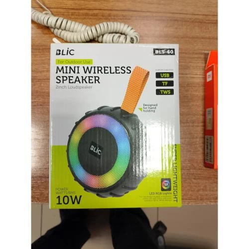 Bls60 800MAH Bataryalı Özellikli Ledli Tf Kart Flash Bellek Destekli Taşınabilir Bluetooth Hoparlör ürün görseli 1