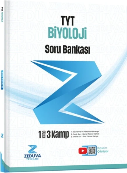 Zeduva Yayınları Biosem TYT Biyoloji 1 Kitap 3 Kamp Soru Bankası ürün görseli 1
