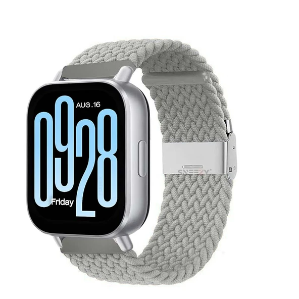 Redmi Watch 5 Active Redmi 5 Lite Uyumlu Kordon Metal Klips Solo Fiberlink Örgü Kordon  Gri ürün görseli