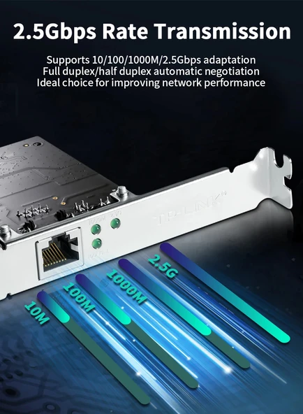 TL-NG421 PCIe 2.5G LAN Kartı | Wake on LAN (WOL) Destekli Ethernet Adaptörü - Resim 4