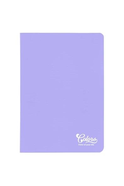 Colors A5 40 Yaprak ÇİZGİLİ Karton Kapak Mor - 1