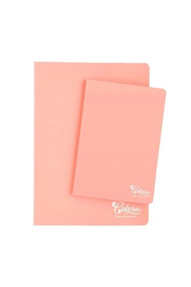 Colors A5 40 Yaprak ÇİZGİLİ Karton Kapak Pembe - 5