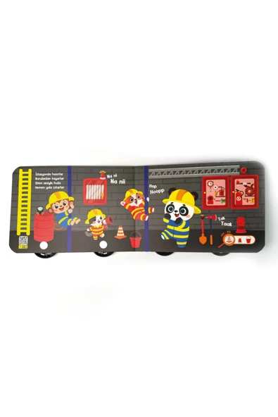 Oyuncak Kitap - İtfaiye (Gerçek Tekerlekli) - Resim 5