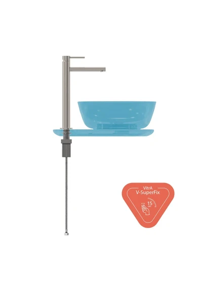 Vitra A42557 Origin Yüksek Lavabo Bataryası Krom - Resim 6