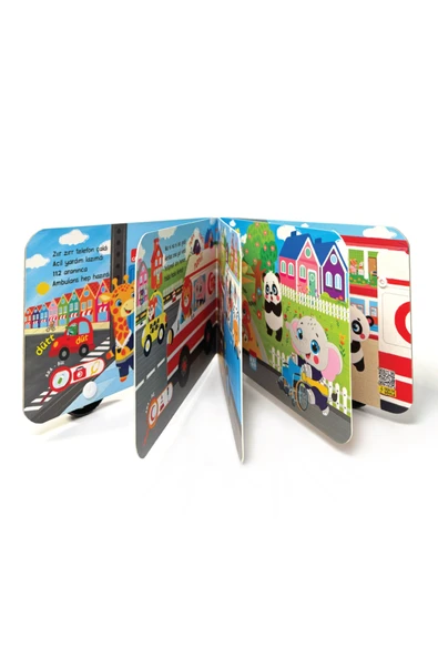 Oyuncak Kitap - Ambulans (Gerçek Tekerlekli) - Resim 3