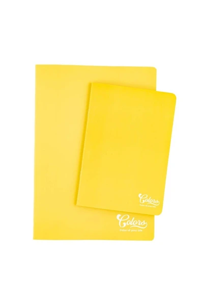 Colors A5 40 Yaprak KARELİ Karton Kapak Sarı - Resim 5