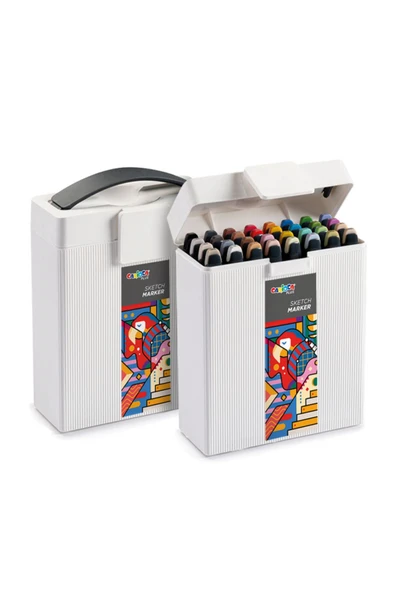 CARİOCA PLUS SKETCH MARKER ÇİFT TARAFLI ÇİZİM KALEMİ 32 FARKLI RENK ürün görseli 1