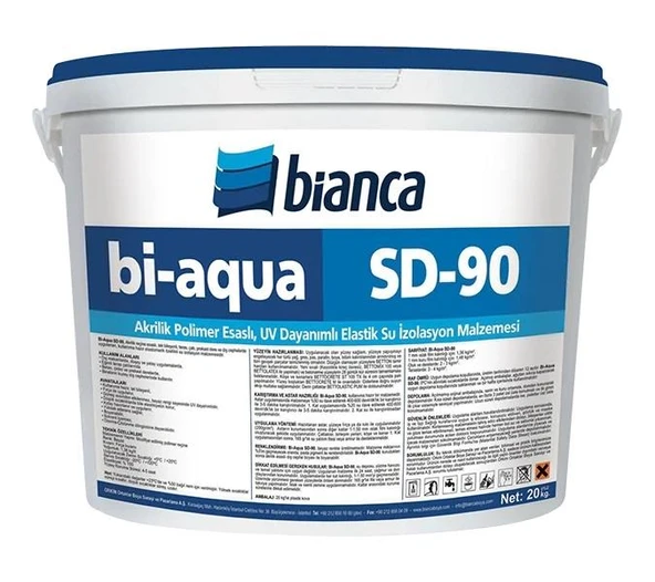 Bianca Bi-Aqua Sd-90 UV Dayanımlı Elastik Su İzolasyon Malzemesi 20 Kg