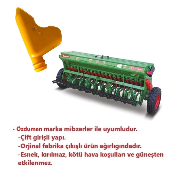 Özduman Hububat Mibzer Gübre ve Tohum Eğri Kafa Başlık-6 Adet - Resim 2