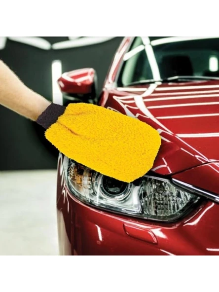 Oto Araç Yıkama Eldiveni Araba Oto Süper Kaliteli 100% Mikro Fiber Havlu Araç Yıkama Eldiveni - 4