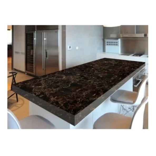 Siyah Mermer Desenli Yapışkanlı Tezgah Folyosu (3 Mt.x 60 Cm) - 6