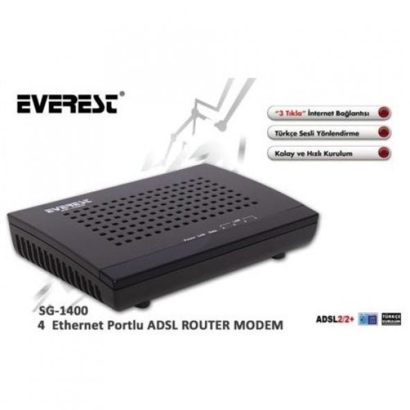 Everest SG-1400 Ethernet 4 Port Bridge Uyumlu Adsl 2/2+ Modem - 2