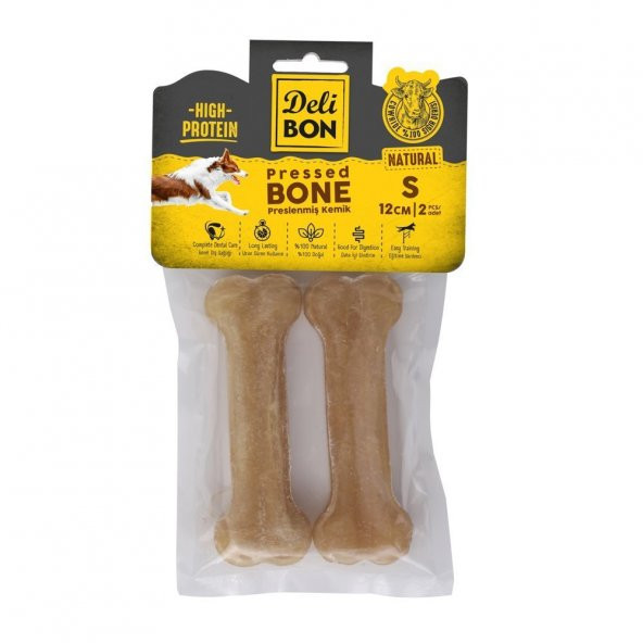 Delibon Pres Köpek Kemiği Naturel 12 Cm 2Li ürün görseli 1