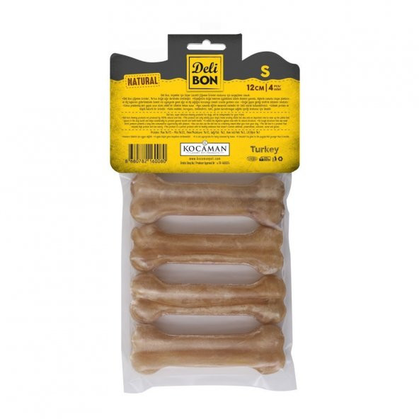 Delibon Pres Köpek Kemiği Naturel 12 Cm 4Lü - Resim 2