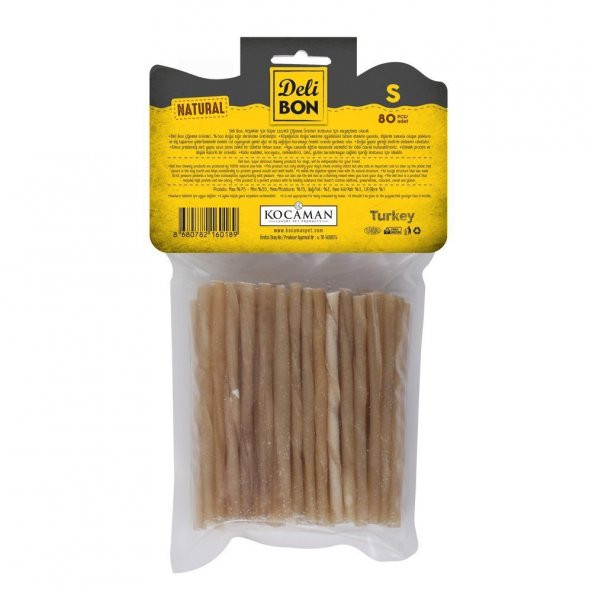 Delibon Burgu Çubuk Köpek Ödülü İnce Naturel 80 Adet - Resim 2