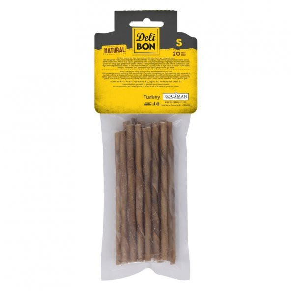 Delibon Burgu Çubuk Köpek Ödülü İnce Naturel 20 Adet - Resim 2