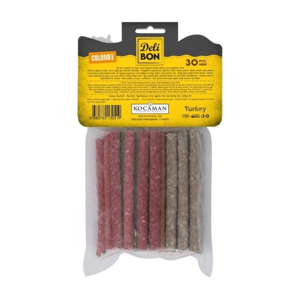 Delibon Munchy Renkli Çubuk Köpek Ödülü Kalın 30 Adet - Resim 2