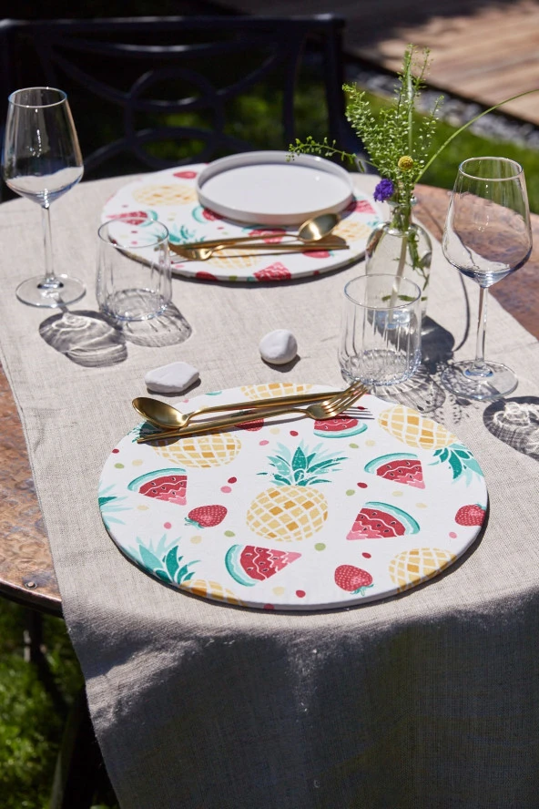 2li Watermelon Duck Keten Supla Amerikan Servis - Resim 2