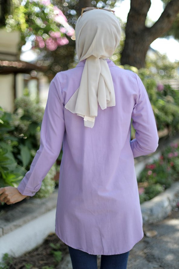 Kısa Ceketli Tunik - Lila - 3