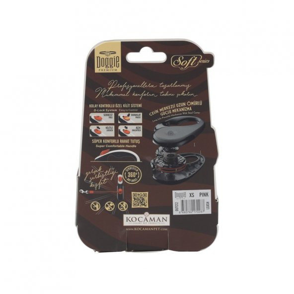 Doggie Soft Xsmall Otomatik Tasma 3 Metre Pembe - Resim 3