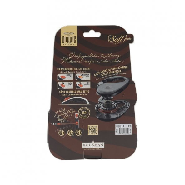 Doggie Soft Large Otomatik Tasma 5 Metre Kırmızı - Resim 3